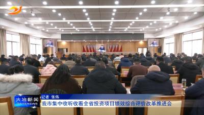 我市集中收听收看全省投资项目绩效综合评价改革推进会