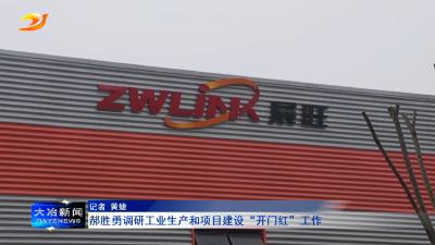 郝胜勇调研工业生产和项目建设“开门红”工作