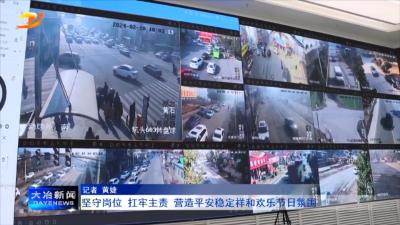 坚守岗位 扛牢主责 营造平安稳定祥和欢乐节日氛围