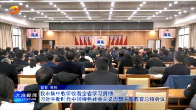 我市集中收听收看全省学习贯彻习近平新时代中国特色社会主义思想主题教育总结会议