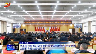 全市学习贯彻习近平新时代中国特色社会主义思想主题教育总结会议召开