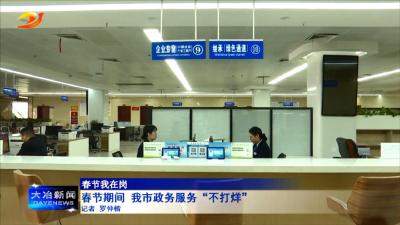 春节期间 我市政务服务“不打烊”