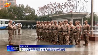市人武部开展雨雪冰冻灾害应急拉动演练