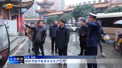 郝胜勇督导检查安全生产工作