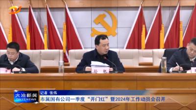 市属国有公司一季度“开门红”暨2024年工作动员会召开
