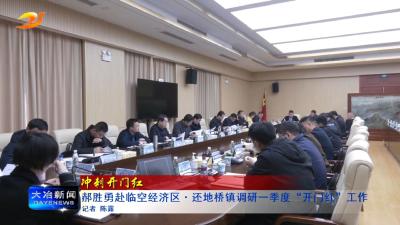 郝胜勇赴临空经济区.还地桥镇调研一季度“开门红”工作