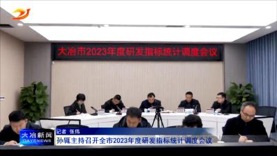 孙辄主持召开全市2023年度研发指标统计调度会议