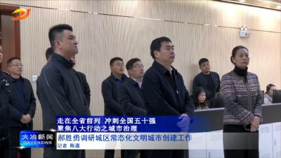 郝胜勇调研城区常态化文明城市创建工作