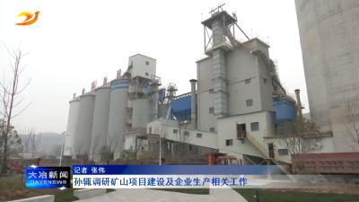 孙辄调研矿山项目建设及企业生产相关工作