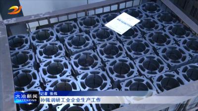 孙辄调研工业企业生产工作