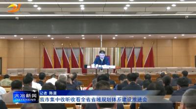 我市集中收听收看全省省域规划体系建设推进会