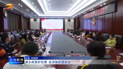 惠企政策护发展 反诈知识送安全
