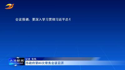 市政府第80次常务会议召开