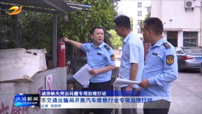 市交通运输局开展汽车维修行业专项治理行动