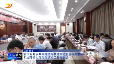 我市召开以共同缔造为载体推进社会治理体系和治理能力现代化试点工作推进会