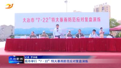 我市举行“7.22”特大暴雨防范应对复盘演练