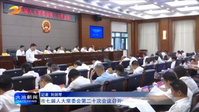 市七届人大常委会第二十次会议召开