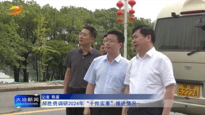 郝胜勇调研2024年“十件实事”推进情况