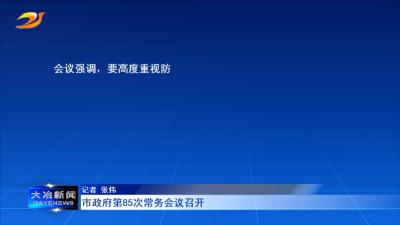 市政府第85次常务会议召开
