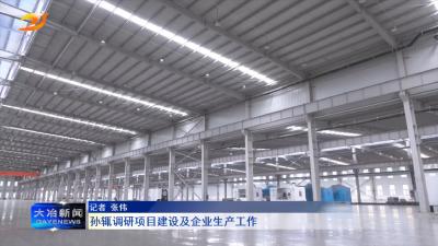 孙辄调研项目建设及企业生产工作