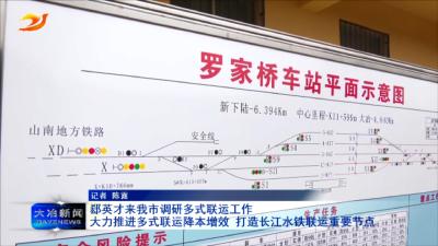 郄英才来我市调研多式联运工作
大力推进多式联运降本增效 打造长江水铁联运重要节点