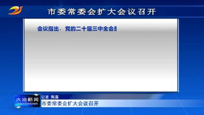 市委常委会扩大会议召开