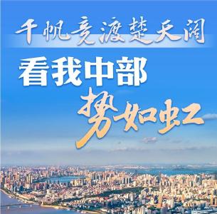 千帆竞渡楚天阔 看我中部势如虹