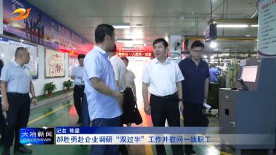 郝胜勇赴企业调研“双过半”工作并慰问一线职工