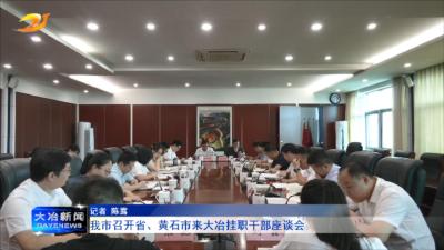 我市召开省、黄石市来大冶挂职干部座谈会