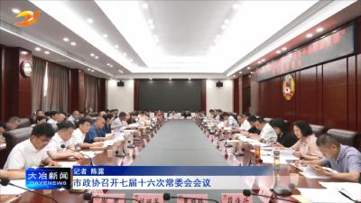 市政协召开七届十六次常委会会议