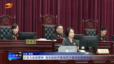 以案为鉴敲警钟 我市组织开展领导干部旁听庭审活动