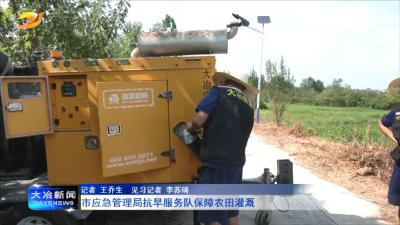 市应急管理局抗旱服务队保障农田灌溉