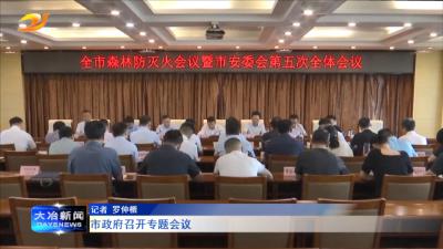 市政府召开专题会议