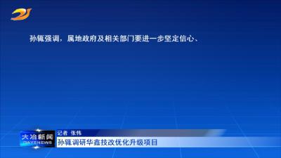 孙辄调研华鑫技改优化升级项目