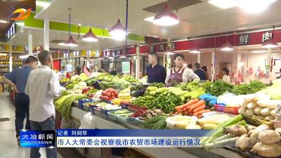 市人大常委会视察我市农贸市场建设运行情况