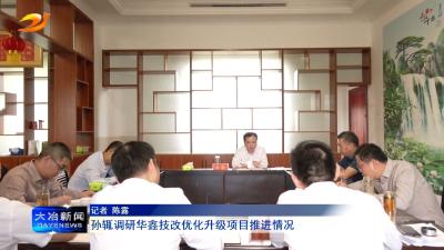 孙辄调研华鑫技改优化升级项目推进情况