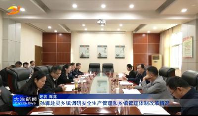 孙辄赴灵乡镇调研安全生产管理和乡镇管理体制改革情况