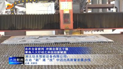 湖北信美智能设备有限公司：在追“新”逐“技”中迈出高质量发展步伐