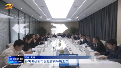 孙辄调研我市优化营商环境工作