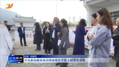中央新闻媒体采访团来我市开展主题采访活动