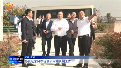 孙辄赴东风农场调研河湖长制工作