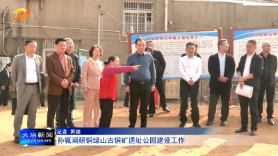 孙辄调研铜绿山古铜矿遗址公园建设工作