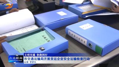 市交通运输局开展货运企业安全运输检查行动