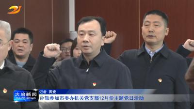 孙辄参加市委办机关党支部12月份主题党日活动