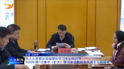 市人大常委会党组理论学习中心组召开2025年第1次集中（扩大）学习会议暨民主生活会会前研学