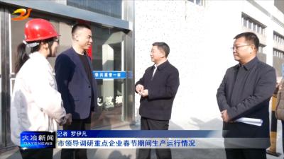 市领导调研重点企业春节期间生产运行情况