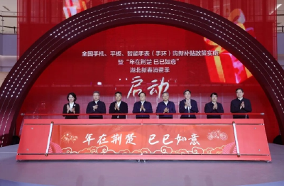 王忠林出席全国手机平板智能手表（手环）购王忠林出席全国手机平板智能手表（手环）购新补贴政策实施暨“年在荆楚 巳巳如意”湖北新春消费季启动仪式
