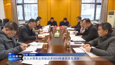 市人大常委会党组召开2024年度民主生活会