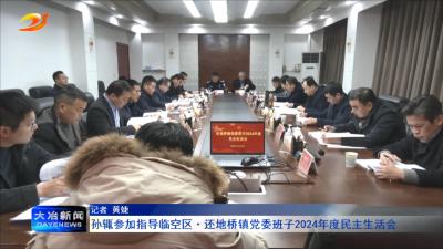 孙辄参加指导临空区还地桥镇党委班子2024年度民主生活会