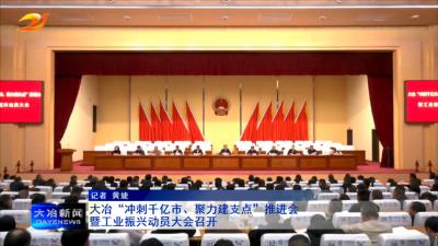 大冶“冲刺千亿市、聚力建支点”推进会暨工业振兴动员大会召开